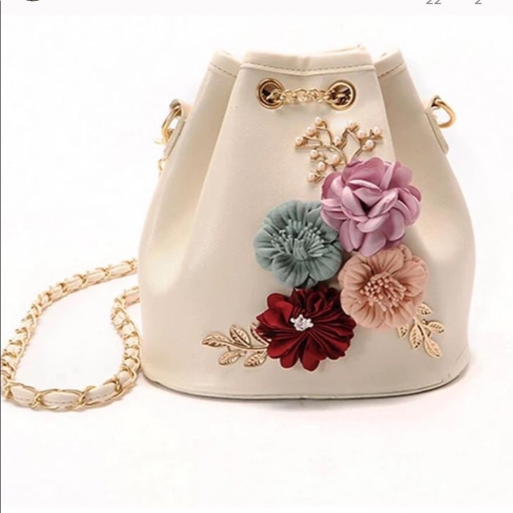 Cute bucket floral flower bag